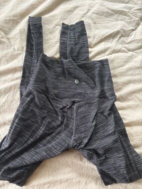 Lululemon Dark Gray Striped Athletic Align Leggings
